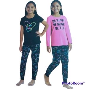 3/$30 New-Member's Mark Girl's 3-Piece Graphic Print Sleep Pant Set